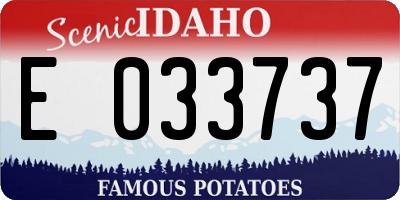 ID license plate E033737