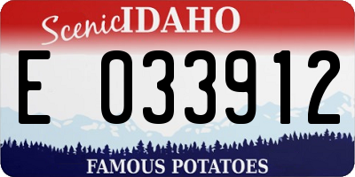 ID license plate E033912