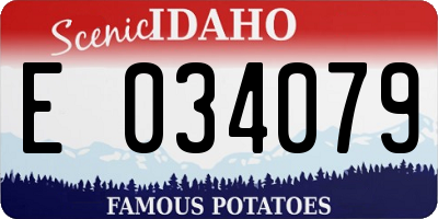 ID license plate E034079