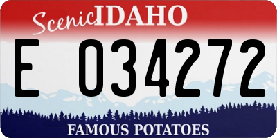 ID license plate E034272