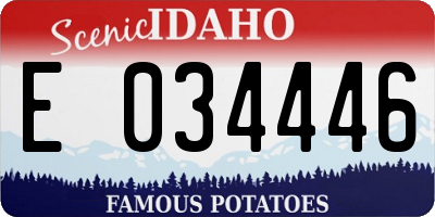 ID license plate E034446