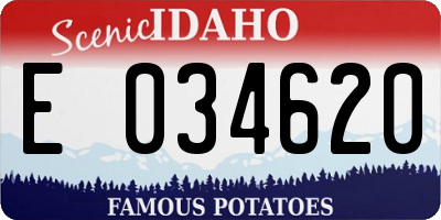 ID license plate E034620