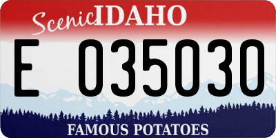 ID license plate E035030