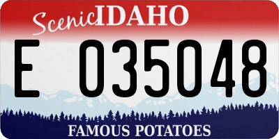 ID license plate E035048