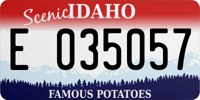 ID license plate E035057