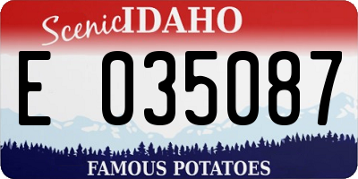 ID license plate E035087