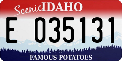 ID license plate E035131