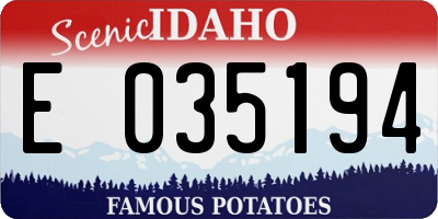 ID license plate E035194