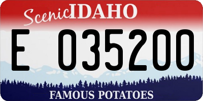 ID license plate E035200
