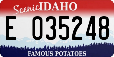 ID license plate E035248