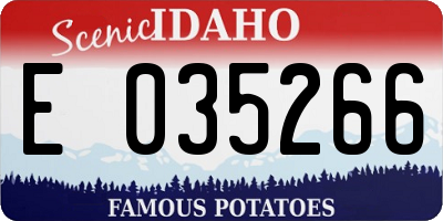 ID license plate E035266