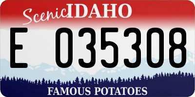 ID license plate E035308