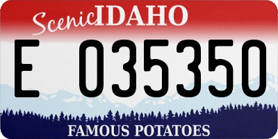 ID license plate E035350