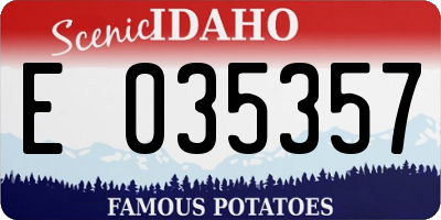 ID license plate E035357