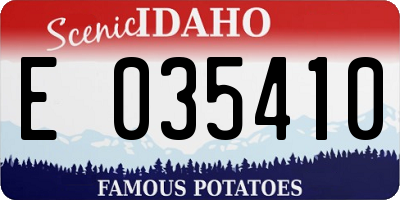 ID license plate E035410
