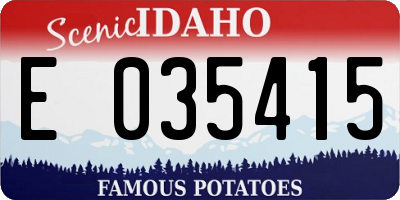 ID license plate E035415