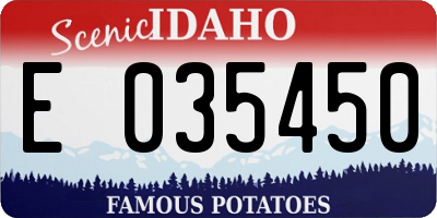 ID license plate E035450