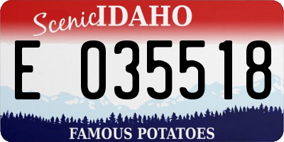 ID license plate E035518