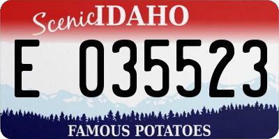 ID license plate E035523