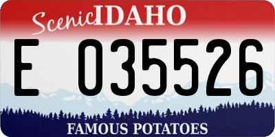 ID license plate E035526