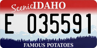 ID license plate E035591