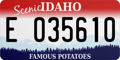 ID license plate E035610
