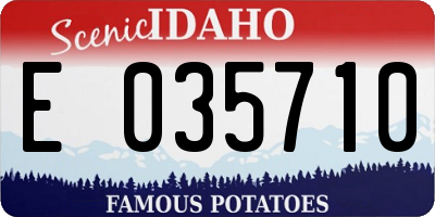 ID license plate E035710