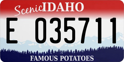 ID license plate E035711