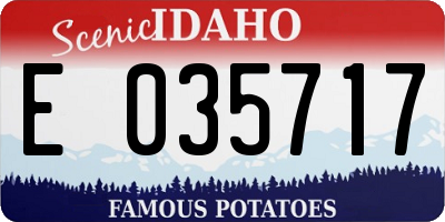 ID license plate E035717