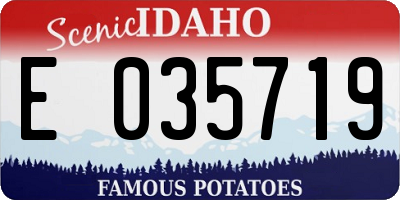 ID license plate E035719