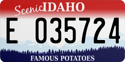 ID license plate E035724