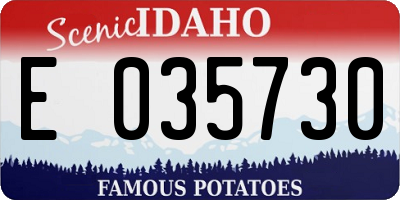 ID license plate E035730