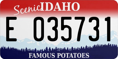 ID license plate E035731