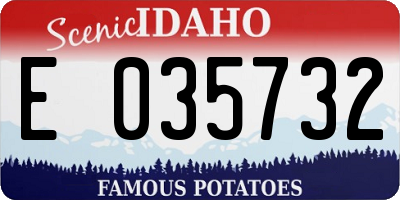 ID license plate E035732