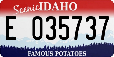 ID license plate E035737