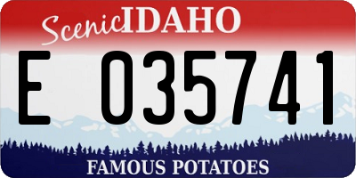 ID license plate E035741