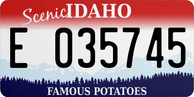 ID license plate E035745