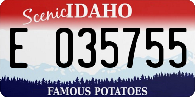 ID license plate E035755