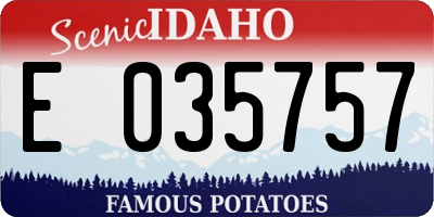 ID license plate E035757