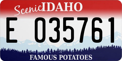 ID license plate E035761