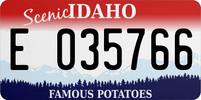 ID license plate E035766