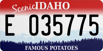 ID license plate E035775