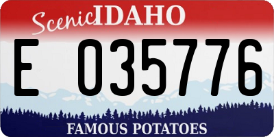 ID license plate E035776