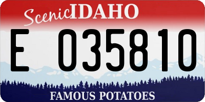 ID license plate E035810