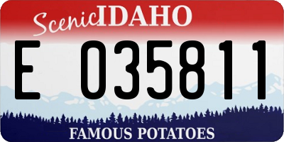 ID license plate E035811