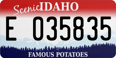 ID license plate E035835