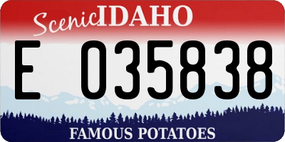 ID license plate E035838