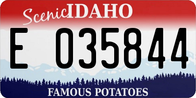 ID license plate E035844