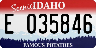 ID license plate E035846