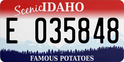 ID license plate E035848